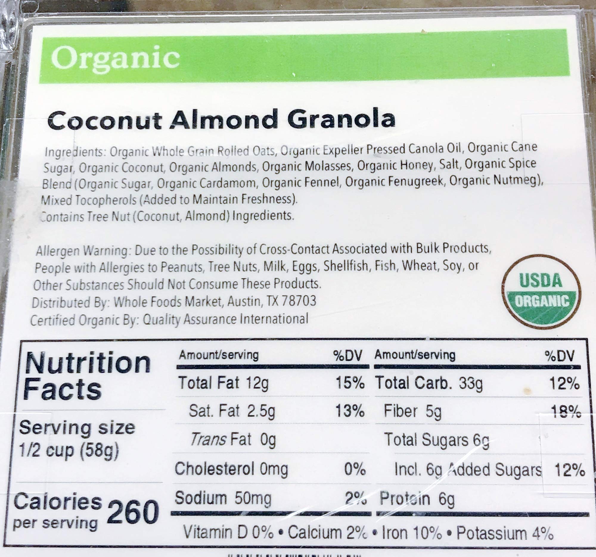 Organic Coconut Almond Granola