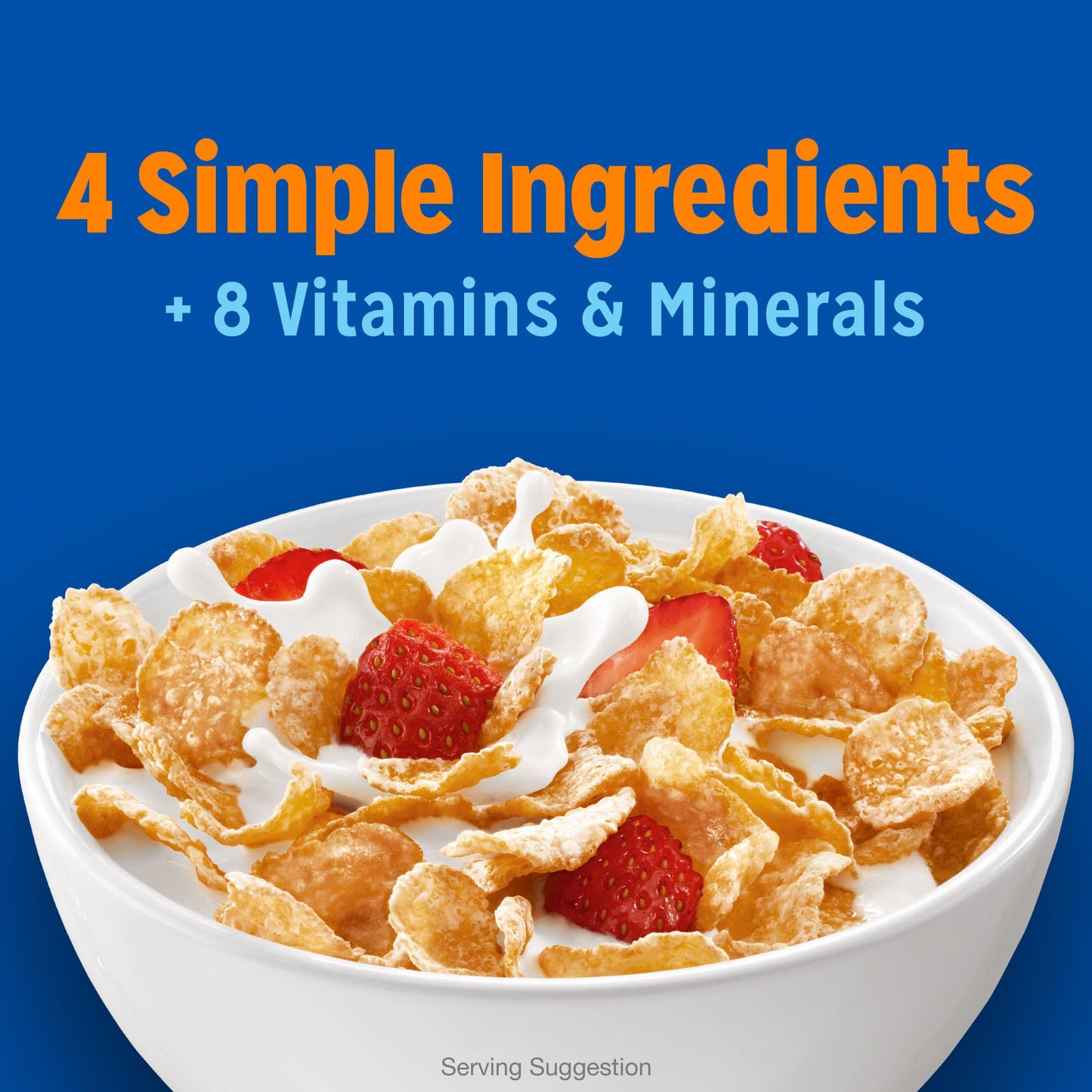 Kellogg's Frosted Flakes Cold Breakfast Cereal, 8 Vitamins and Minerals, Kids Snacks, Original, 39.5oz Bag (1 Bag)