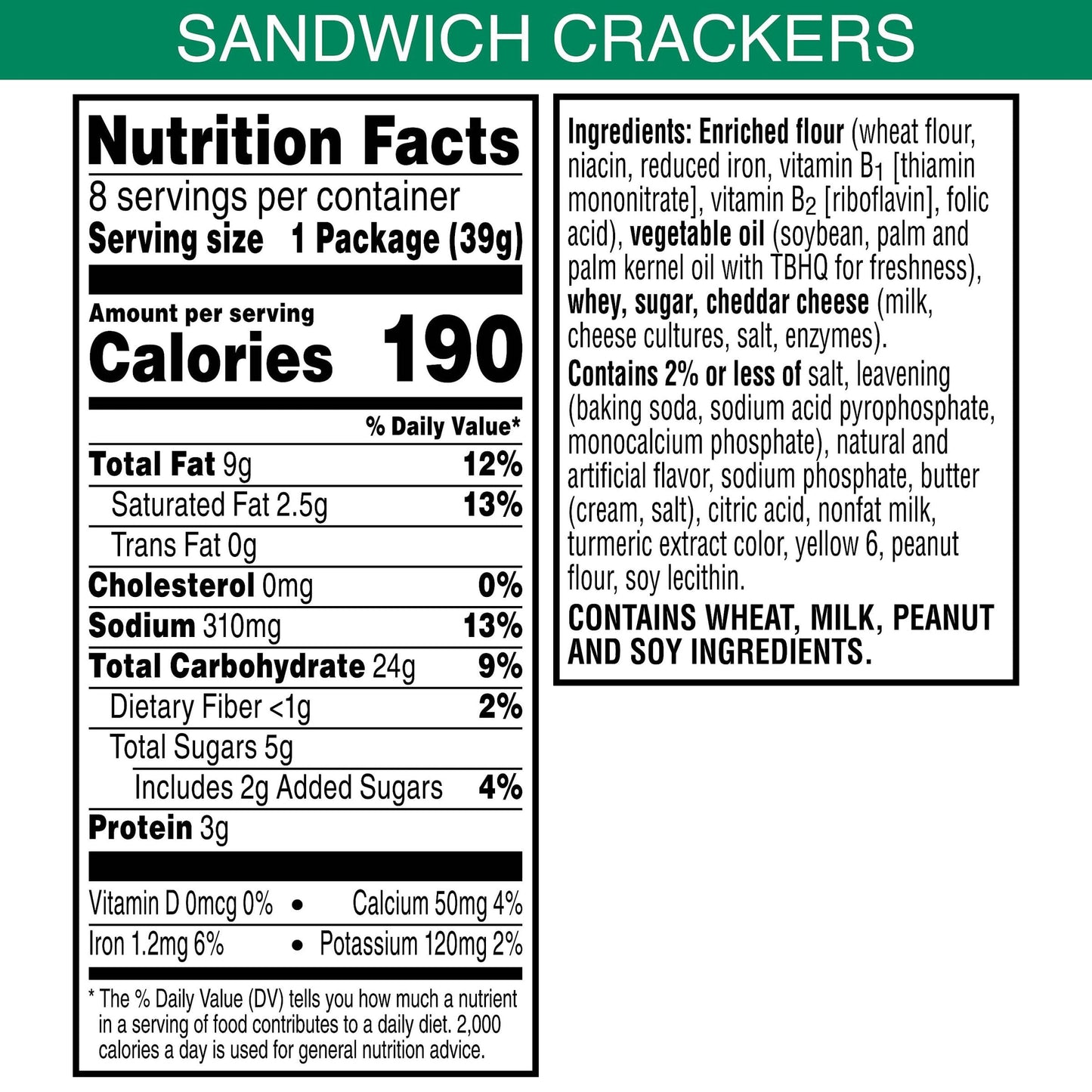 Keebler Sandwich Crackers, Lunch Snacks, Club and Cheddar, 11oz Tray (8 Packs)