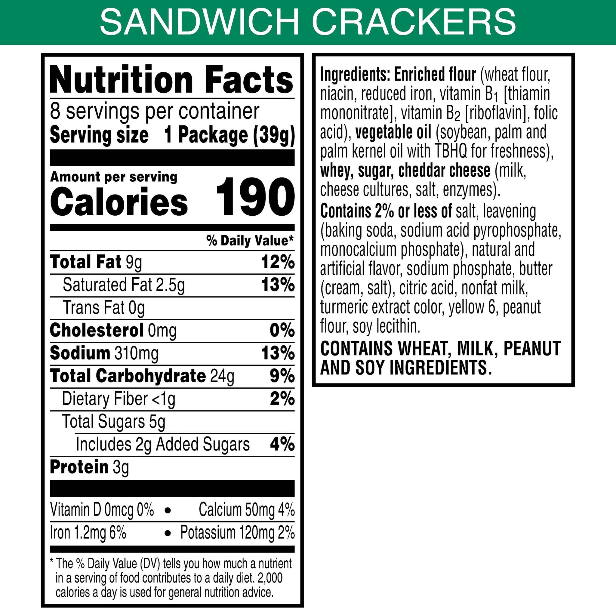 Keebler Sandwich Crackers, Lunch Snacks, Club and Cheddar, 11oz Tray (8 Packs)