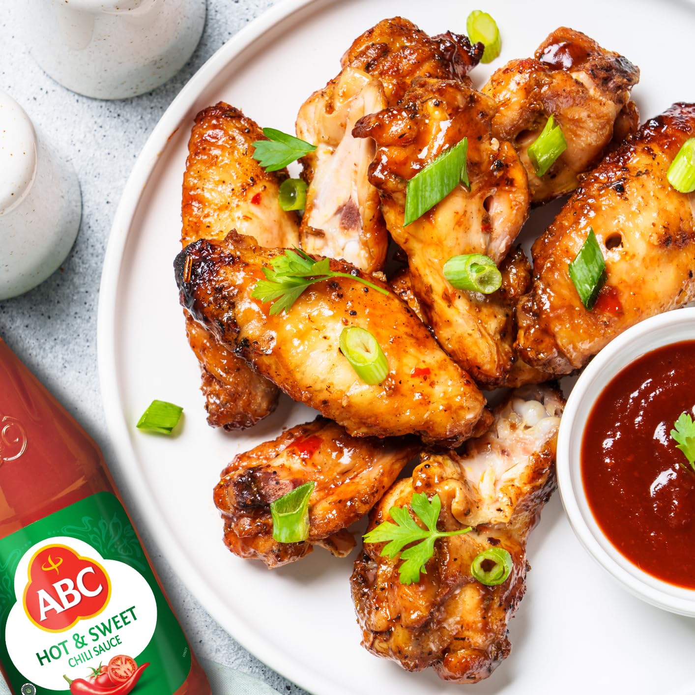 ABC Hot & Sweet Chili Sauce, 11.3 Oz, Spicy Sriracha Style Sambal, No MSG, Umami Flavor, Indonesian BBQ Dip Made with Chili & Garlic