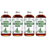 Healing Noni - 100% Pure Noni Juice - USDA Organic, Full Strength, Wellness Drink, Hawaiian-Grown Superfood - (32oz, 4 Pack)