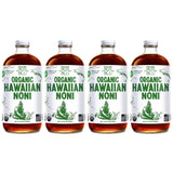 Healing Noni - 100% Pure Noni Juice - USDA Organic, Full Strength, Wellness Drink, Hawaiian-Grown Superfood - (32oz, 4 Pack)