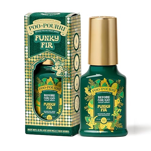 Poo-Pourri Holiday Before-You-Go Toilet Spray, Funky Fir, 2 Fl Oz - Balsam Fir, Apple and Cedarwood