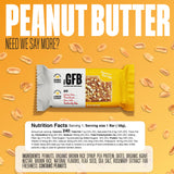 The GFB Peanut Butter Protein Bars - Gluten Free, Plant Based, Non GMO, Sustainably Made - Ridiculously Tasty, Healthy, Vegan, Nutrition Snack Protein