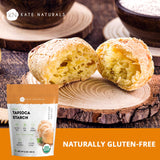 Kate Naturals Tapioca Starch Flour for Baking, Cooking & Boba Pearls (12oz, Organic, Non-GMO, Gluten Free)