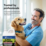 ALPHA BIO-DRAIN - Enzyme-Based Maintenance to Help Prevent Clogs and Reduce Odors from Pet Waste, Grease, Hair in Drains and Septic Systems - ½ Gallon