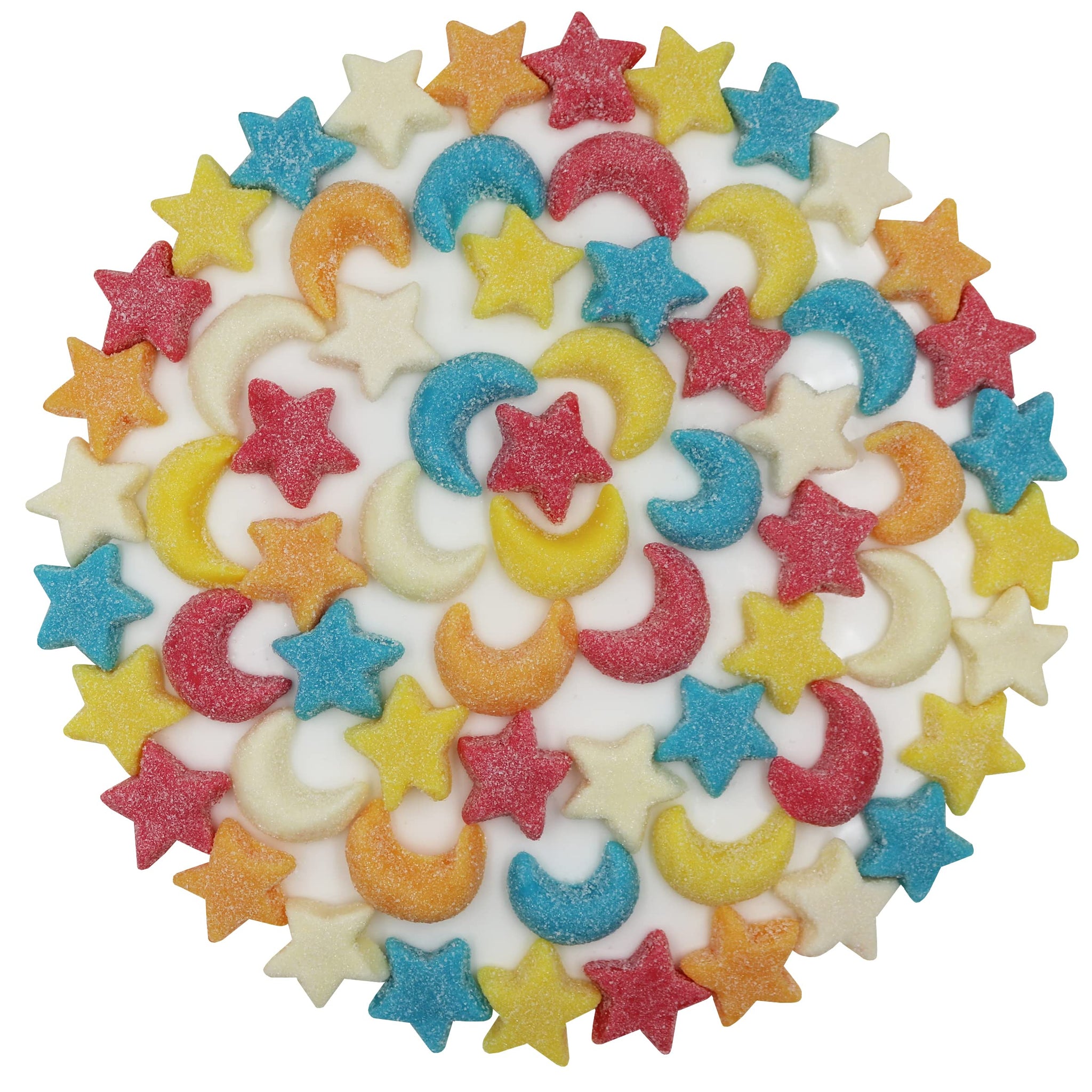 FirstChoiceCandy Gummy Glittery Sour Stars and Moons (2 LB)