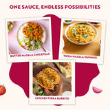 Masala Gossip Tikka Masala Simmer Sauce 10 oz - Authentic Curry Sauce - Plant-Based, Gluten-Free, Seed Oil Free, No Artificial Preservatives - 10 oz