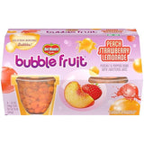 Del Monte Bubble Fruit Peach Strawberry Lemonade Peaches & Popping Boba with Sweetened Juice-3.5 Oz, (Pack of 1, 4 Count)