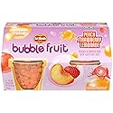 Del Monte Bubble Fruit Peach Strawberry Lemonade Peaches & Popping Boba with Sweetened Juice-3.5 Oz, (Pack of 1, 4 Count)