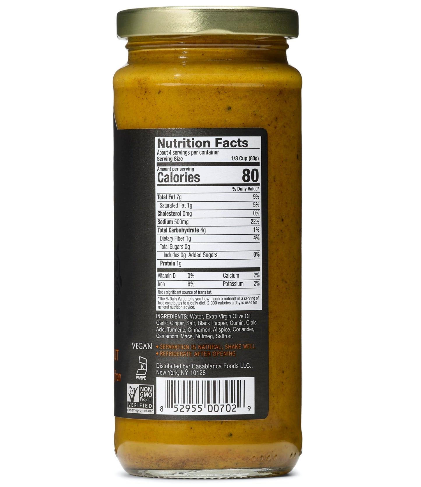 Mina Tagine Moroccan Simmer Sauce, 12 oz - Royal Ras El Hanout Spice Blend for Beef & Lamb, Tagine Sauce Made with Ginger, Cinnamon, Saffron, Olive