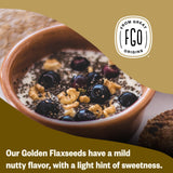 FGO Organic Whole Golden Flax Seeds, 1 Pound / 16oz Resealable Pouch, For Baking, Cooking & Smoothies, Sproutable, Grown in USA & Canada (Pack of 1)