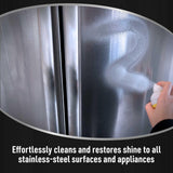 CLR Brands Spot Free Stainless Steel Cleaner - Removes Water Marks, Fingerprints and Residue from Refrigerators, Dishwashers, Ovens and More, Streak