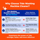 Washing Machine Cleaner by Tide, Washer Machine Cleaner with Oxi for Front and Top Loader Washer Machines, Deep Cleaning Residue & Odor Eliminator, 10