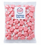 Cinnamon Salt Water Taffy 1.5 lbs, Soft Chewy Candy, Sweet & Spicy Flavor, Individually Wrapped Bulk Classic Old Fashioned Treat