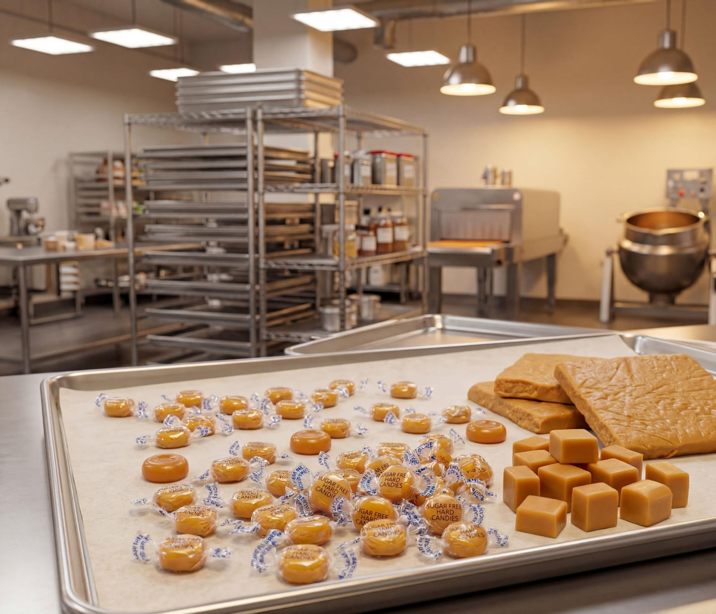 Sugar Free Butterscotch Hard Candy - 1 lb Bulk Bag - Individually Wrapped Golden Butterscotch Discs