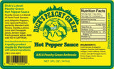 Dirty Dicks Peachy Green Hot Sauce, 5 Fl Oz - A Flavorful Blend of Peppers, Peaches, and Exotic Spices (Pack of 1)