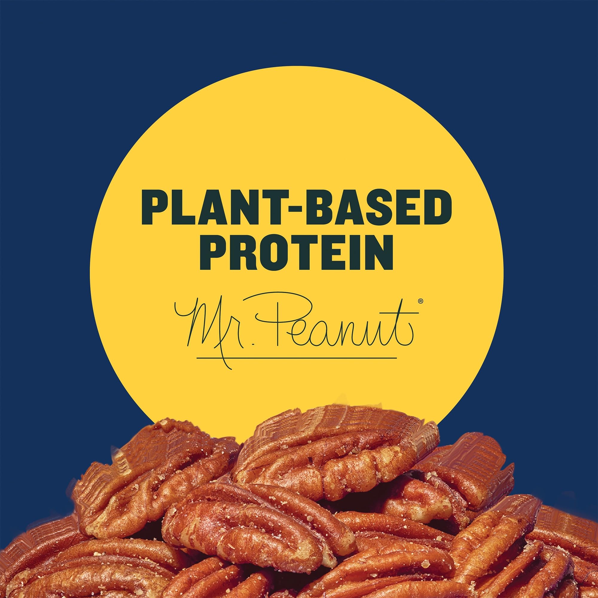 PLANTERS Roasted Pecan Nuts, Baking Nuts, Plant-Based Protein, 7.25 oz Canister