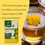 Hanan Dandelion Root Tea 25 Herbal Teabags - Support Kidney Function, Liver Cleanse Detox & Repair, Digestion Tea - Diente de Leon Dandelion Leaves