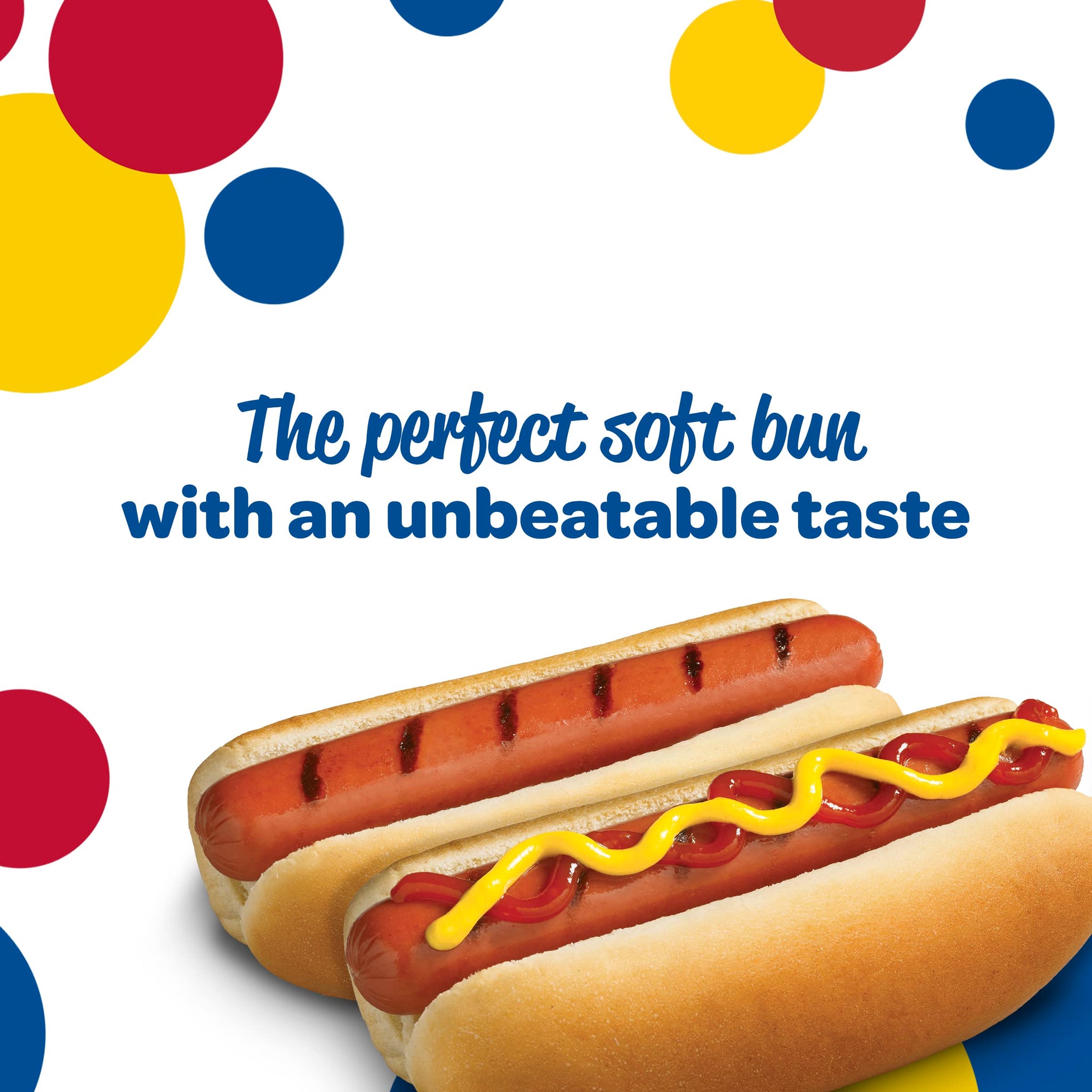 Wonder Bread Classic Hot Dog Buns, White Bread Hot Dog Buns, 8 Count