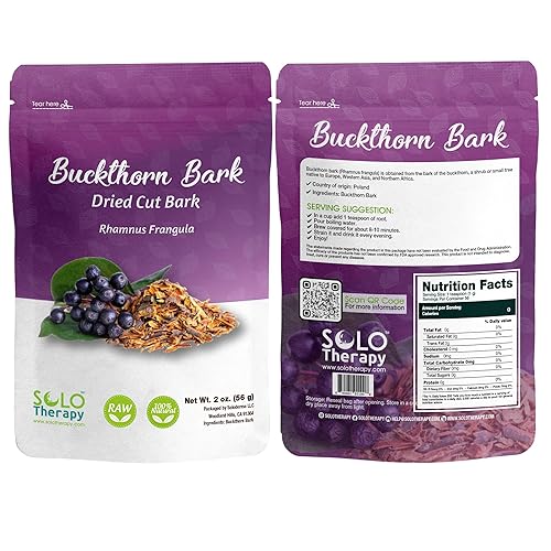 Buckthorn Bark Herbal Tea - 56 grams - Frangula Alnus Resealable Bag - 56 grams - Premium Quality (Buckthorn Bark)