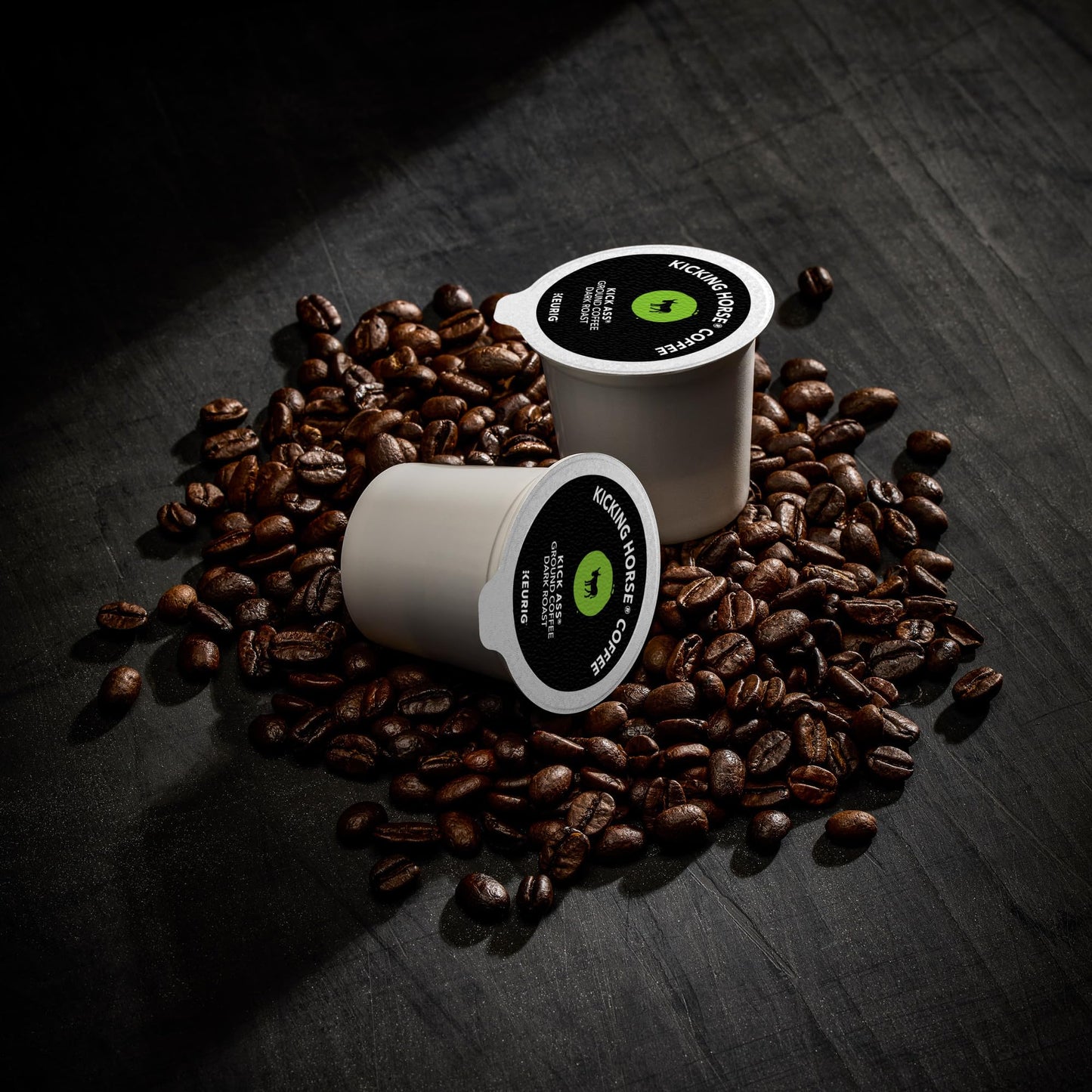 Kicking Horse Coffee, Kick Ass, Single Serve Keurig K-Cup Pods, Dark Roast Coffee, 10-Count Box
