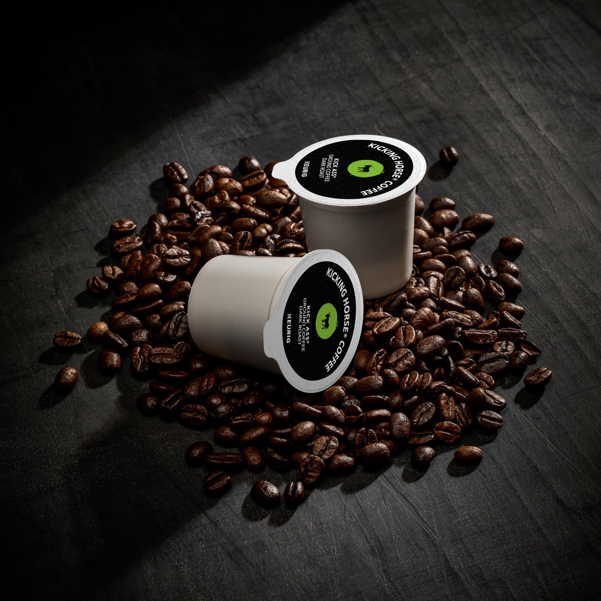 Kicking Horse Coffee, Kick Ass, Single Serve Keurig K-Cup Pods, Dark Roast Coffee, 10-Count Box