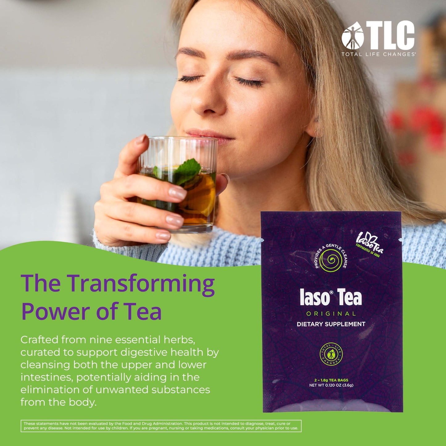 Iaso Brewed Tea (Original) - TLC Cleansing Tea & Refreshing Drink Formula for Balanced Lifestyle - 10 Convenient Sachets (5 Packs)