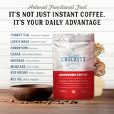 Crockett Coffee Organic Mushroom Coffee with MCT Oil | Antioxidant Rich Functional Blend of 7 Organic Mushrooms for Clear Focus, Gut Health & Clean