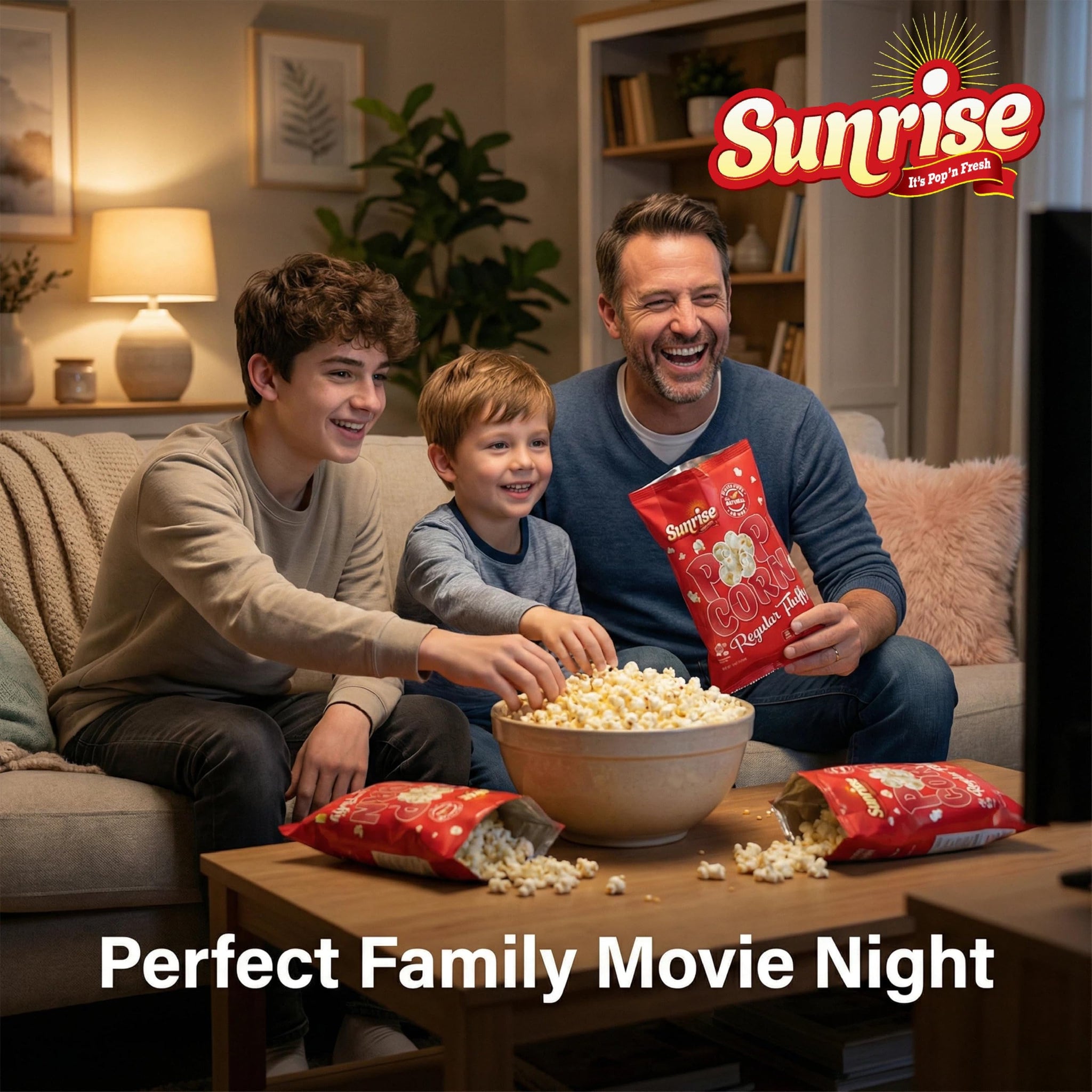 Sunrise Snacks Regular Fluffy Popcorn - Movie Theater Crunch, Gluten Free, Nut Free, Dairy Free, Kosher - Perfect for Home, Office, School, Travel