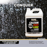 FLITZ Calcium, Rust, & Lime Remover - 1 Gallon Bottle of USA-Made Limescale Remover for Toilets, Showers, and More - Powerful Spray that Instantly