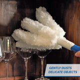 Unger Connect and Clean Microfiber Feather Duster for Household Cleaning and Dusting, Cleans Fragile Objects, Glassware, Vases, Picture Frames