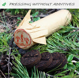 Three Pagodas - Puerh Tea in Bamboo Leaf Tube (80 Cups) Ripe Pu Erh Mini Cakes (7.1 Ounce) 200g Chinese Aged Shou Pressed Fermented Black Puer Cakes