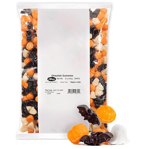 Albanese World's Best, Ghoulish Gummies, Halloween Candy, 5lb Bag for Halloween Party Favors