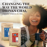 Blue Lotus Chai - Golden Rooibos Masala Chai - Makes 530 Cups - 1 Pound Bulk Bag Masala Spiced Chai Powder with Organic Spices - Instant Indian Tea No
