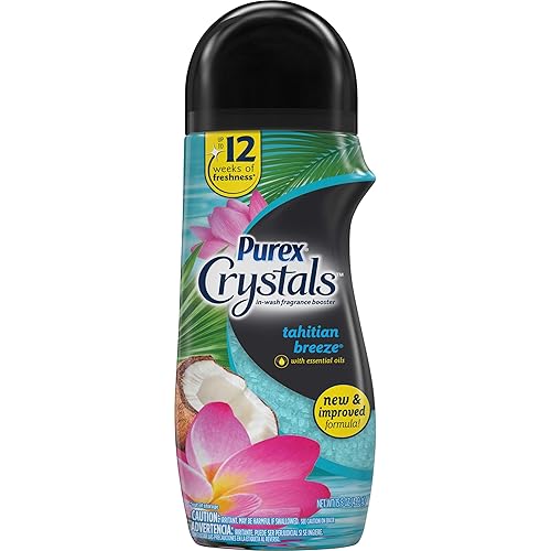 Purex Crystals In-Wash Fragrance and Scent Booster, Aromatherapy Tahitian Breeze, 15.5 Ounce