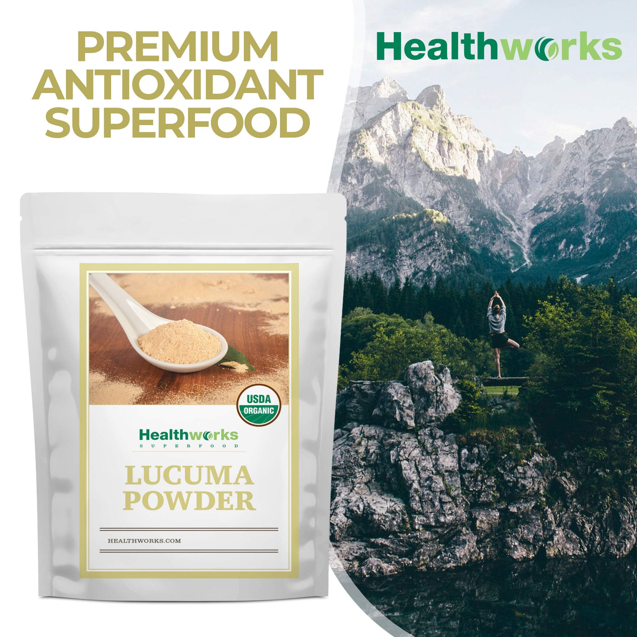 Healthworks Superfoods Lucuma Powder Organic - 16 Oz / 1 Lb - Raw, All-Natural & Certified Organic - Keto, Vegan & Non-GMO - Peruvian Origin
