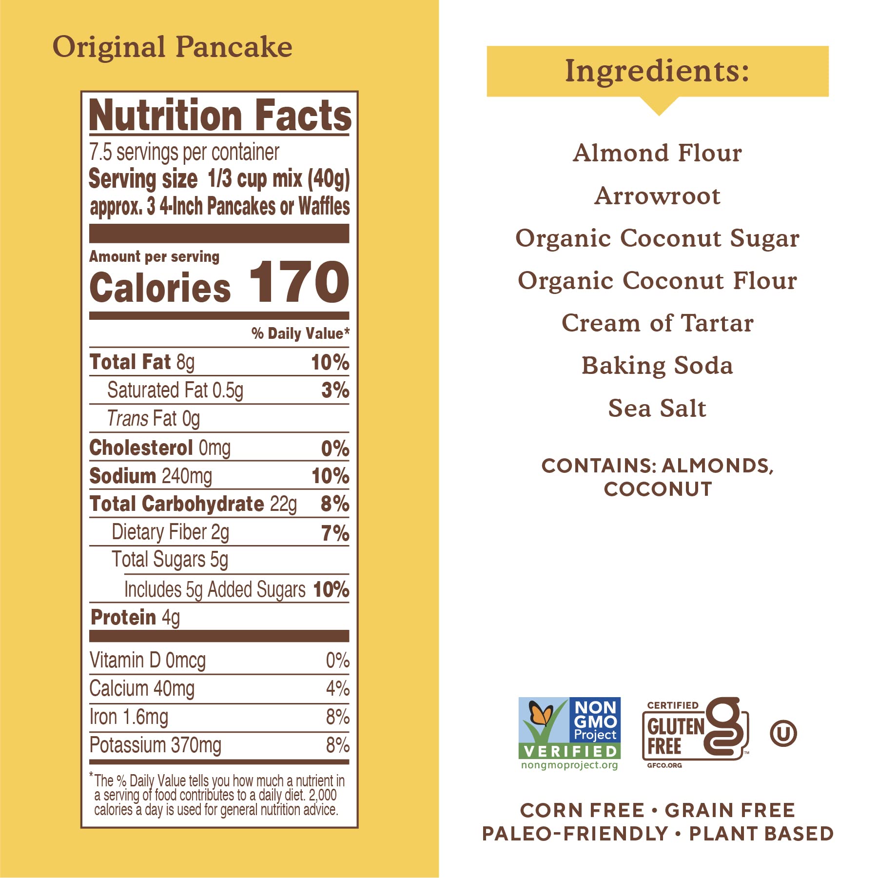 Simple Mills Almond Flour Pancake & Waffle Mix, Original - Gluten Free, Plant Based, Paleo Friendly, Breakfast 10.7 Ounce (Pack of 1)