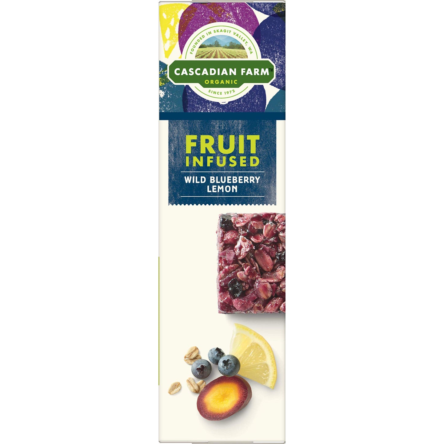Cascadian Farm, Bar Granola Wild Blueberry Lemon Non-GMO Organic 5 Count, 1.2 Ounce