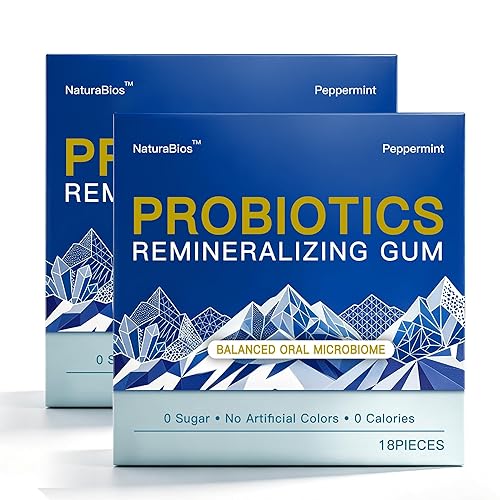 Remineralizing Gum with Nano Hydroxyapatite and Probiotics, Xylitol Chewing Gum for Everyday Oral Care, After Meal Fresh Breath, Coffee Stain Support
