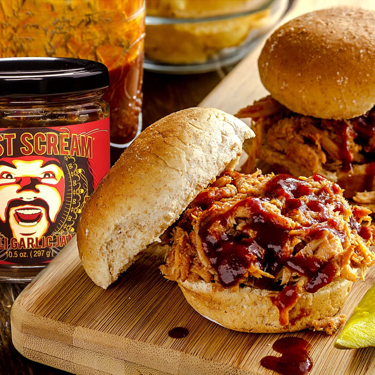 Ghost Scream Hot Sauce - “Chili Garlic Jam” (Sweet, Spicy & Smoky) - This Award Winning Recipe (from a World Renowned Chef) Combines Fresh Ghost Chili