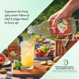 Chef K Ginger Punch with Fresh Ginger, 100% Natural Ginger, No Preservatives (9pk)