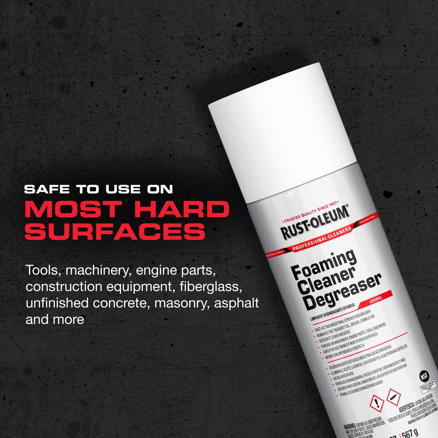 Rust-Oleum Professional Cleaners Foaming Cleaner Degreaser | 20oz Aerosol Can | Professional Strength