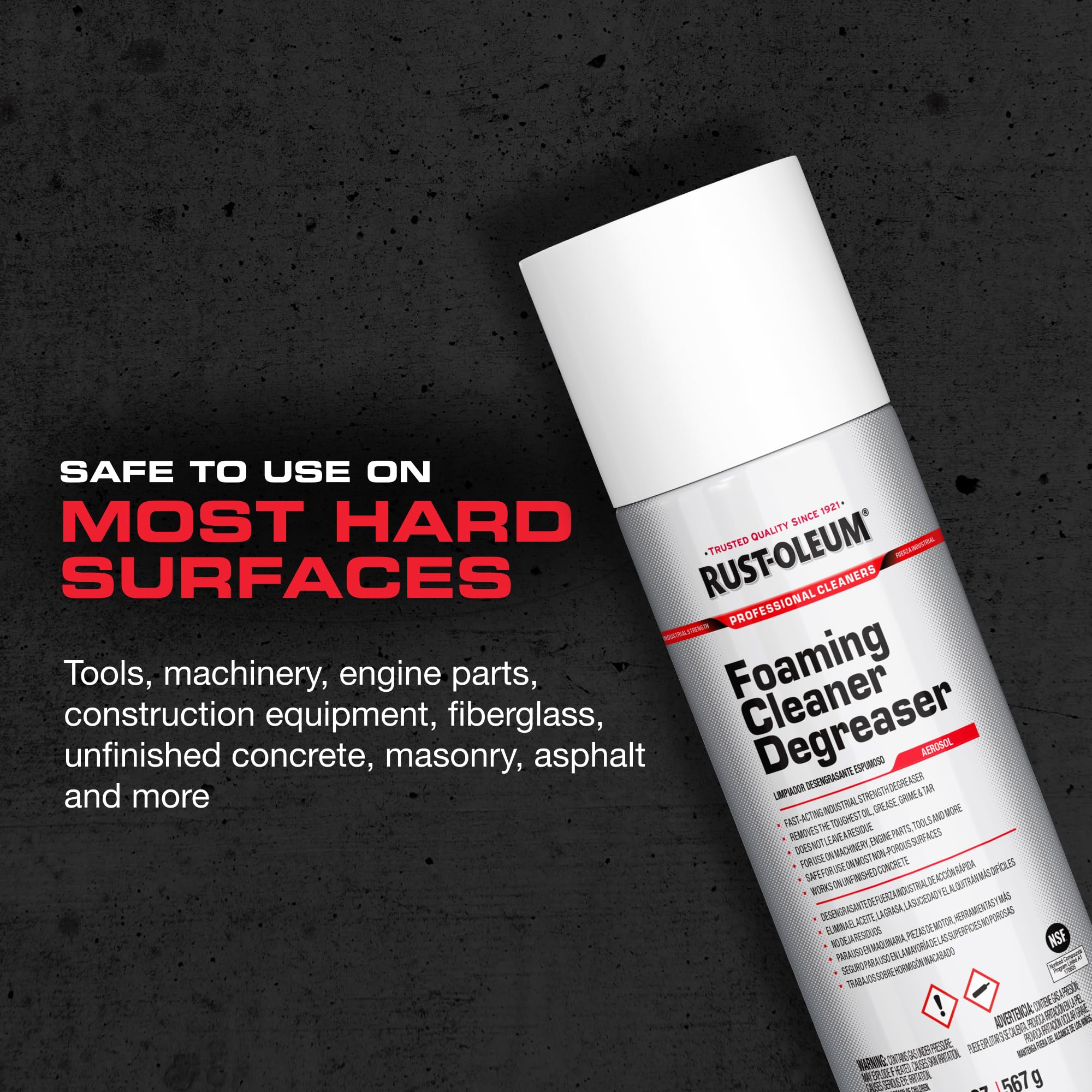 Rust-Oleum Professional Cleaners Foaming Cleaner Degreaser | 20oz Aerosol Can | Professional Strength