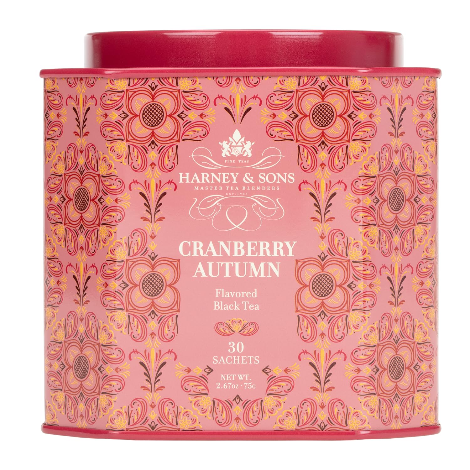 Harney & Sons Cranberry Autumn 30 Count Sachet Tin