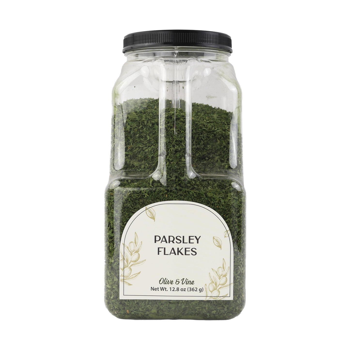 Olive & Vine Parsley Flakes, Fresh Herbal Flavor, Seasoning for Soups, Salads, Pasta, Rich Tradition, Authentic Taste, For Global Recipes (12.8 Ounce)