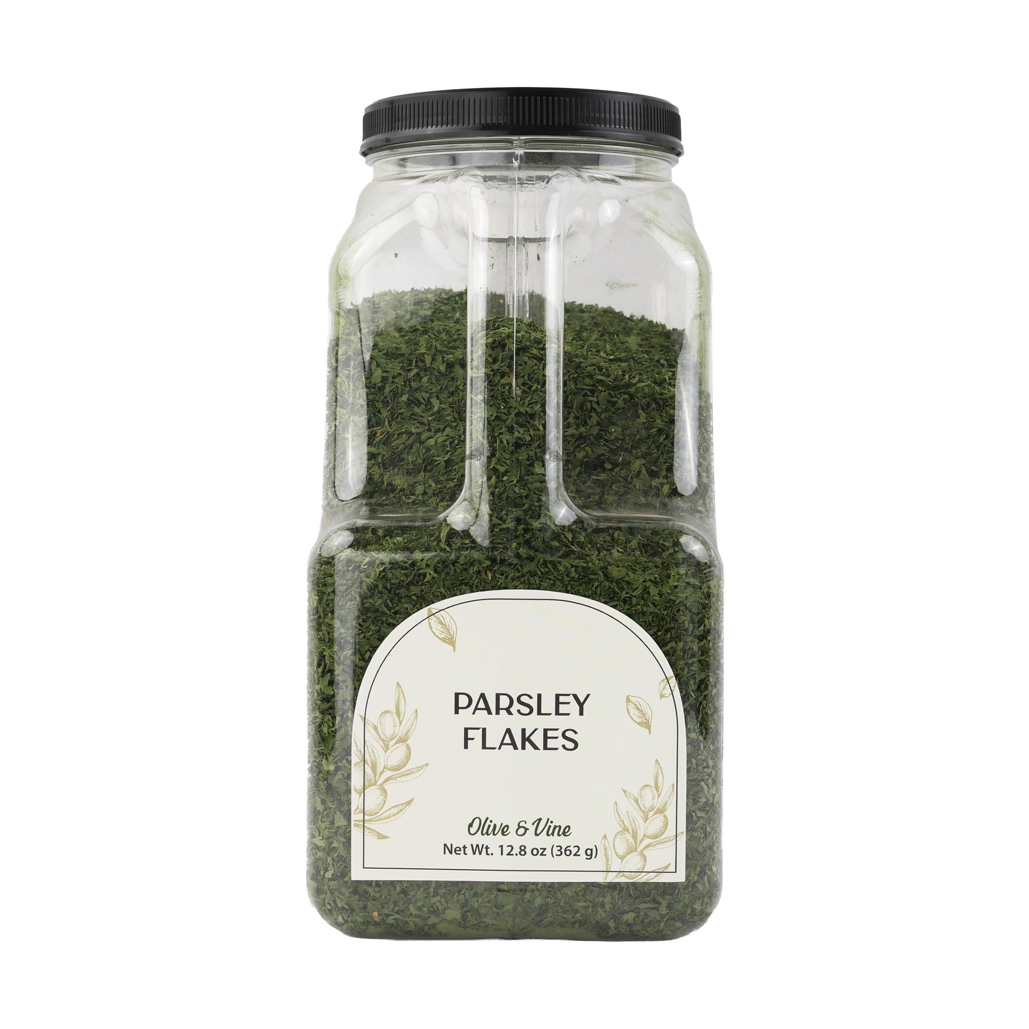 Olive & Vine Parsley Flakes, Fresh Herbal Flavor, Seasoning for Soups, Salads, Pasta, Rich Tradition, Authentic Taste, For Global Recipes (12.8 Ounce)