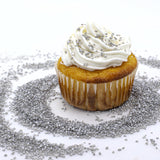 Bakerpan Pearlized Sugar Sprinkles for Baking - 5 Ounce - Sparkling Silver Decorating Sugar Crystals for Cookies, Cake Pops, Ice Cream (Made in USA)