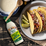 Walden Farms Street Taco Sauce Lime Crema - Calorie-Free, Gluten-Free, Low Carb, Keto-Friendly, Sugar-Free, Tangy Lime Crema Flavor - 12 oz Bottle